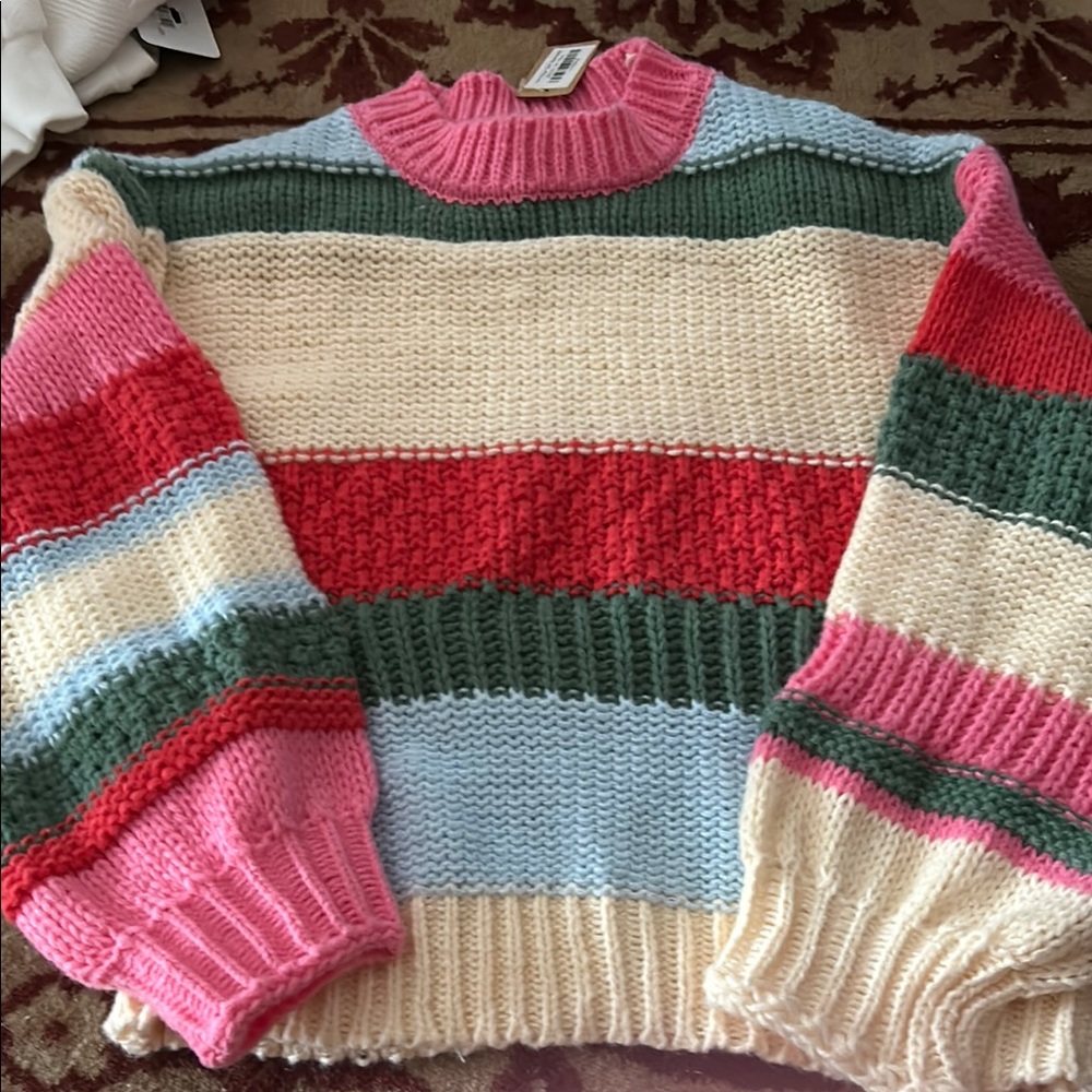 Colorful Striped Women's Sweater